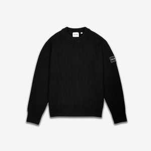 Rib Patch Knit - Zwart