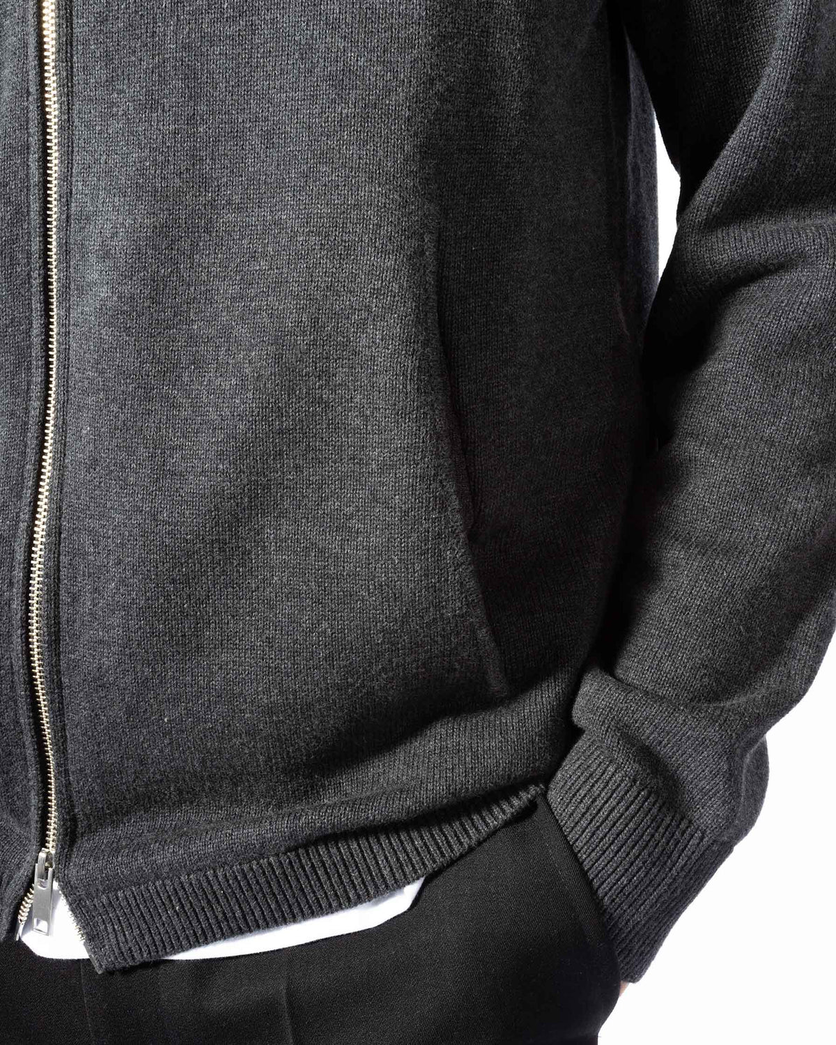 The Knitted Zip-Up Sweater